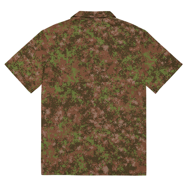 Digital Spectre Autumn Russian CAMO Unisex Short-Sleeve Button Shirt - Button-Up
