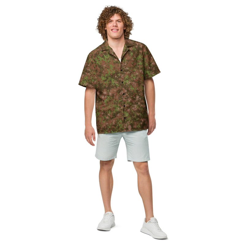 Digital Spectre Autumn Russian CAMO Unisex Short-Sleeve Button Shirt - Button-Up