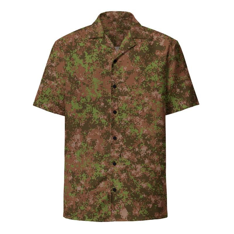 Digital Spectre Autumn Russian CAMO Unisex Short-Sleeve Button Shirt - Button-Up
