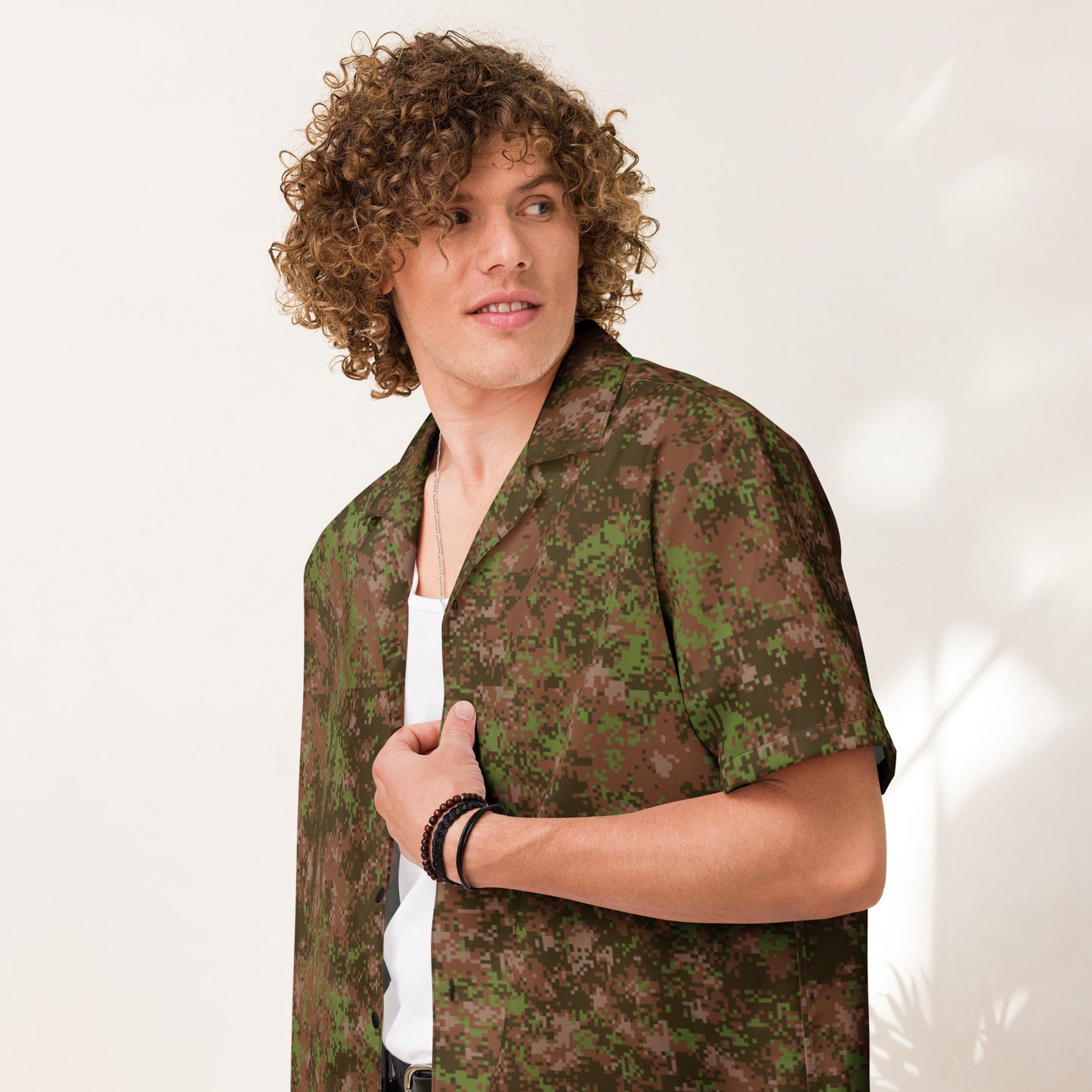 Russian Digital Spectre Autumn CAMO Unisex button shirt - Button Shirts