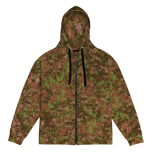 Digital Spectre Autumn Russian CAMO Unisex Zip Hoodie - 2XS