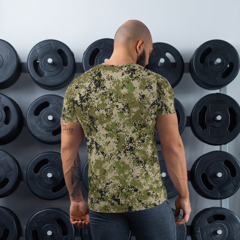 Digital Spectre Steppe Russian CAMO Mens Athletic T-Shirt - Shirt