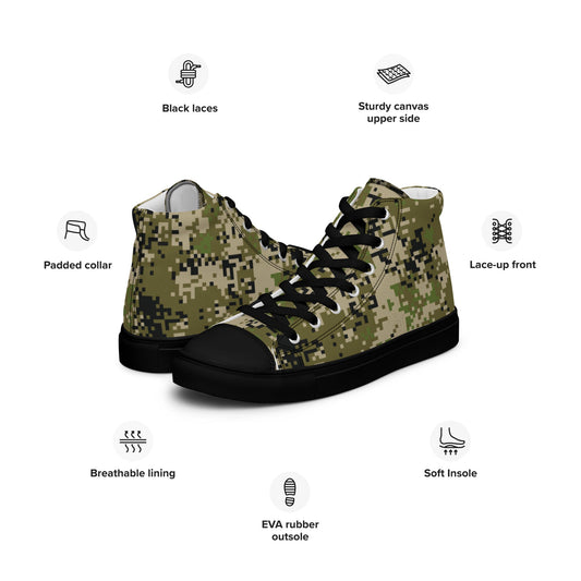 Russian Digital Spectre SKVO CAMO Mens high top canvas shoes - High Top Canvas Shoes