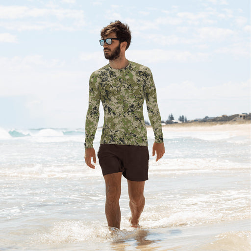 Digital Spectre Steppe Russian CAMO Mens Long-Sleeve Rash Guard - XS