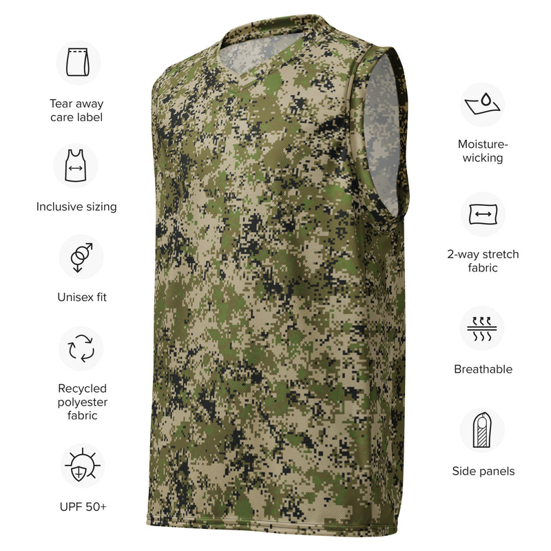 Digital Spectre Steppe Russian CAMO Unisex Basketball Jersey