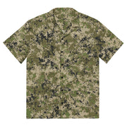 Digital Spectre Steppe Russian CAMO Unisex Short-Sleeve Button Shirt - 2XS - Button-Up