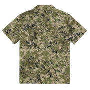 Digital Spectre Steppe Russian CAMO Unisex Short-Sleeve Button Shirt - Button-Up