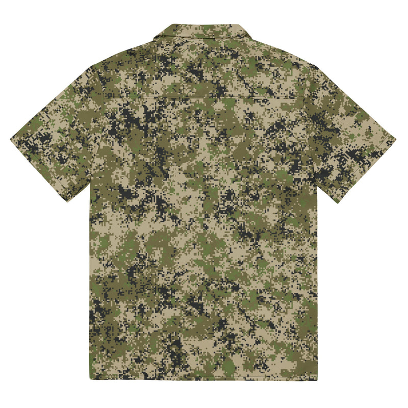 Digital Spectre Steppe Russian CAMO Unisex Short-Sleeve Button Shirt - Button-Up