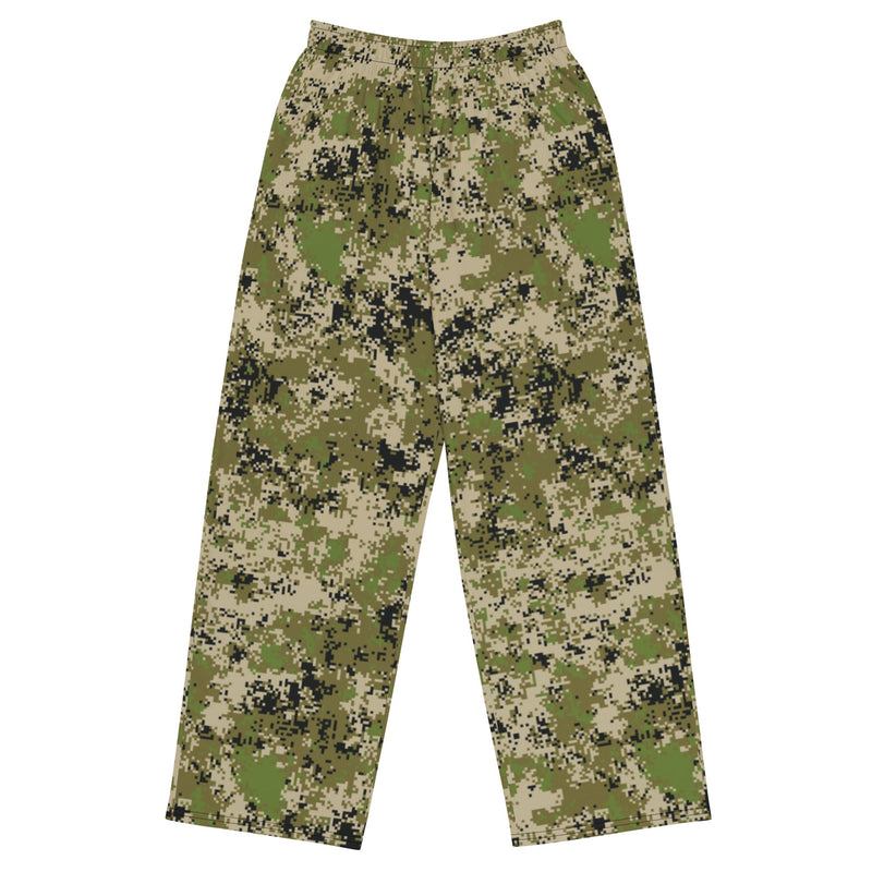 Digital Spectre Steppe Russian CAMO Unisex Wide-Leg Leisure Pants - 2XS - Pant
