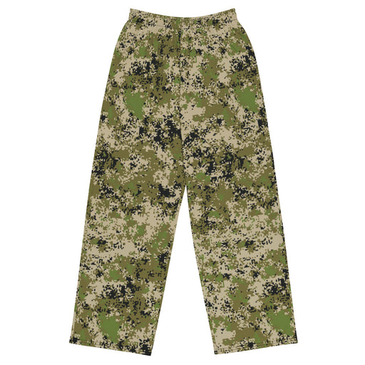 Digital Spectre Steppe Russian CAMO Unisex Wide-Leg Leisure Pants - 2XS - Pant