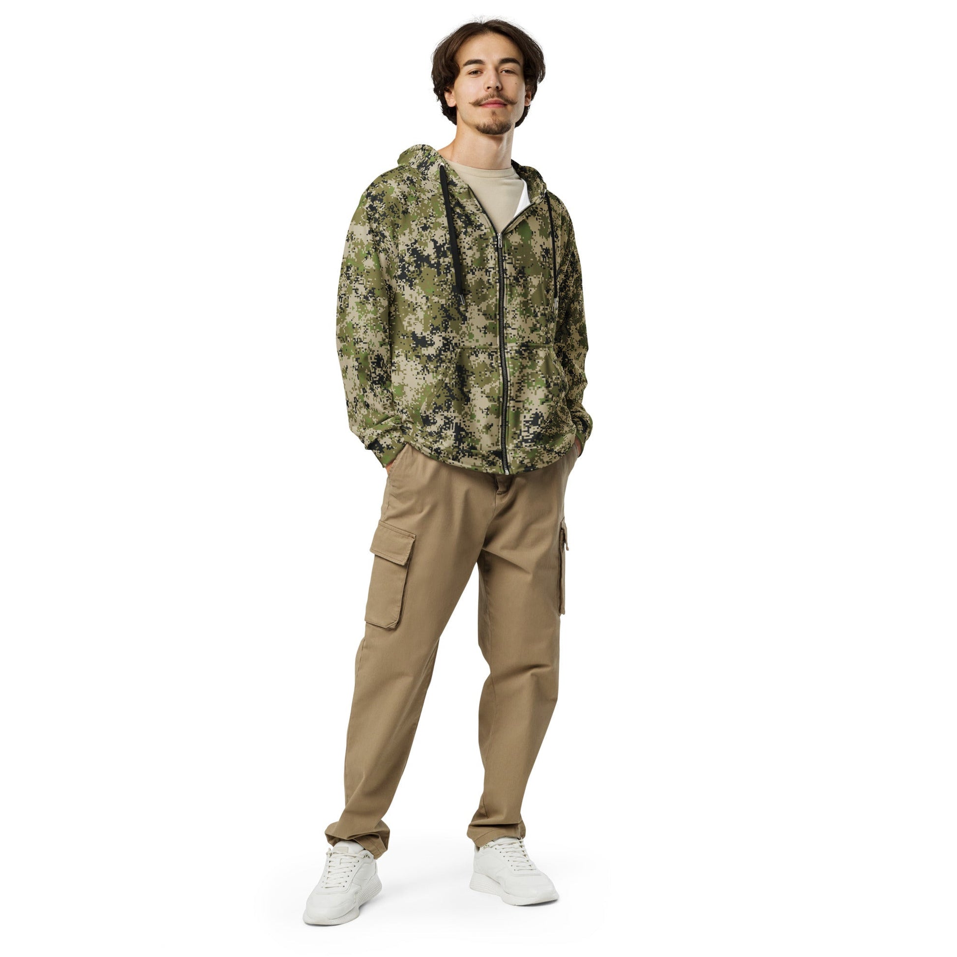 Russian Digital Spectre SKVO CAMO Unisex zip hoodie - Zip Hoodies