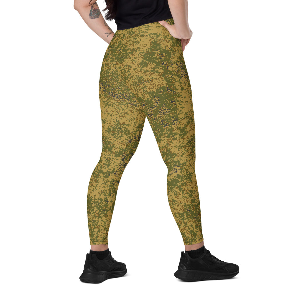 Russian EMR Digital Arid CAMO Leggings with pockets - 2XS - Womens With Pockets