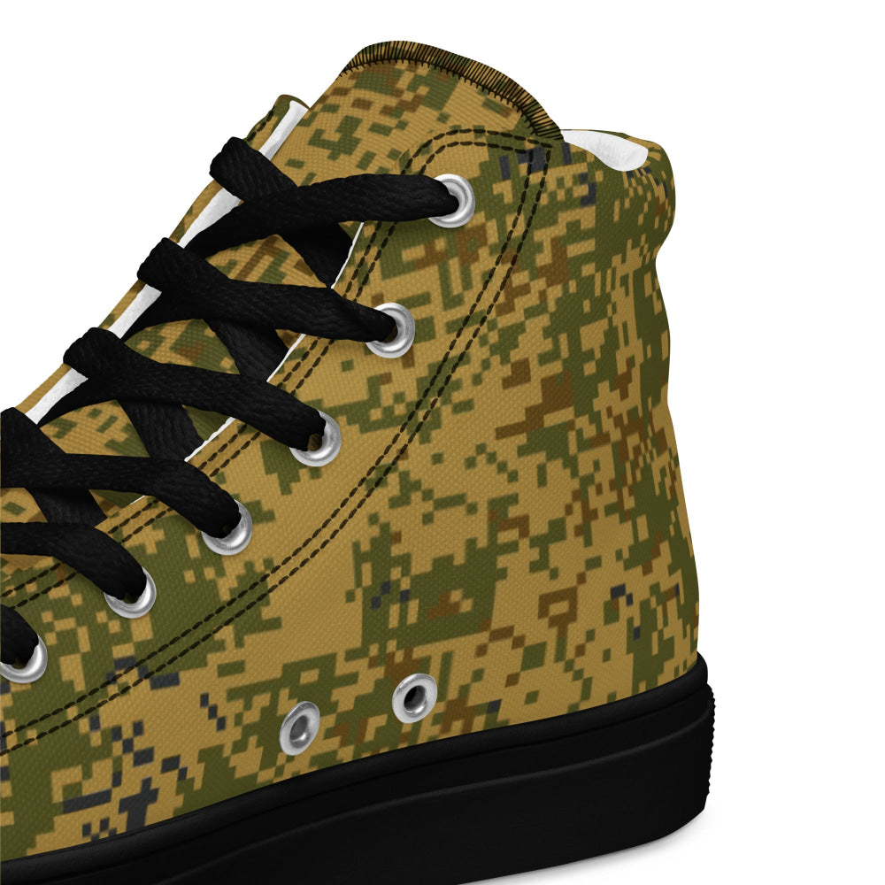 Russian EMR Digital Arid CAMO Men’s high top canvas shoes - Mens High Top Canvas Shoes