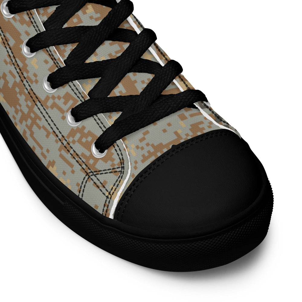 Russian EMR Digital Desert CAMO Men’s high top canvas shoes - Mens High Top Canvas Shoes