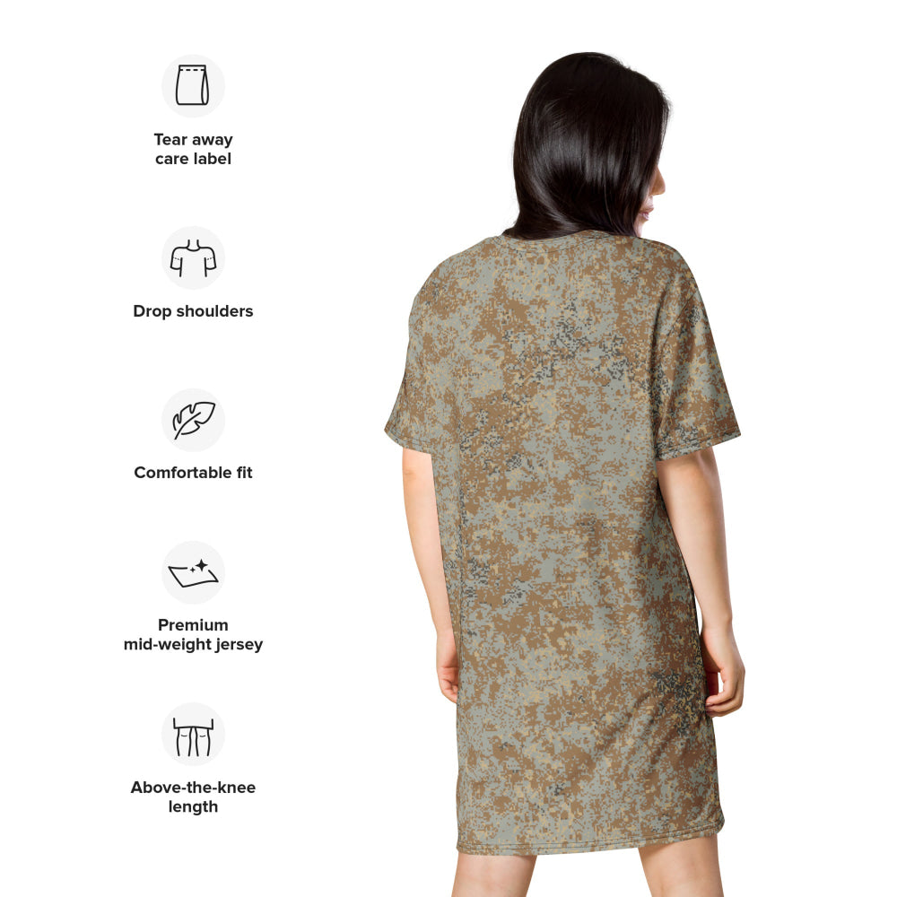 Russian EMR Digital Desert CAMO T-shirt dress - Womens T-Shirt Dress