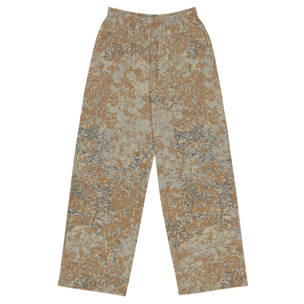 Russian EMR Digital Desert CAMO unisex wide-leg pants - 2XS - Unisex Wide-Leg Pants