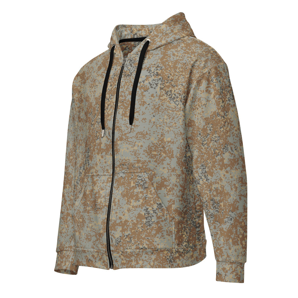 Russian EMR Digital Desert CAMO Unisex zip hoodie - 2XS - Zip Hoodie