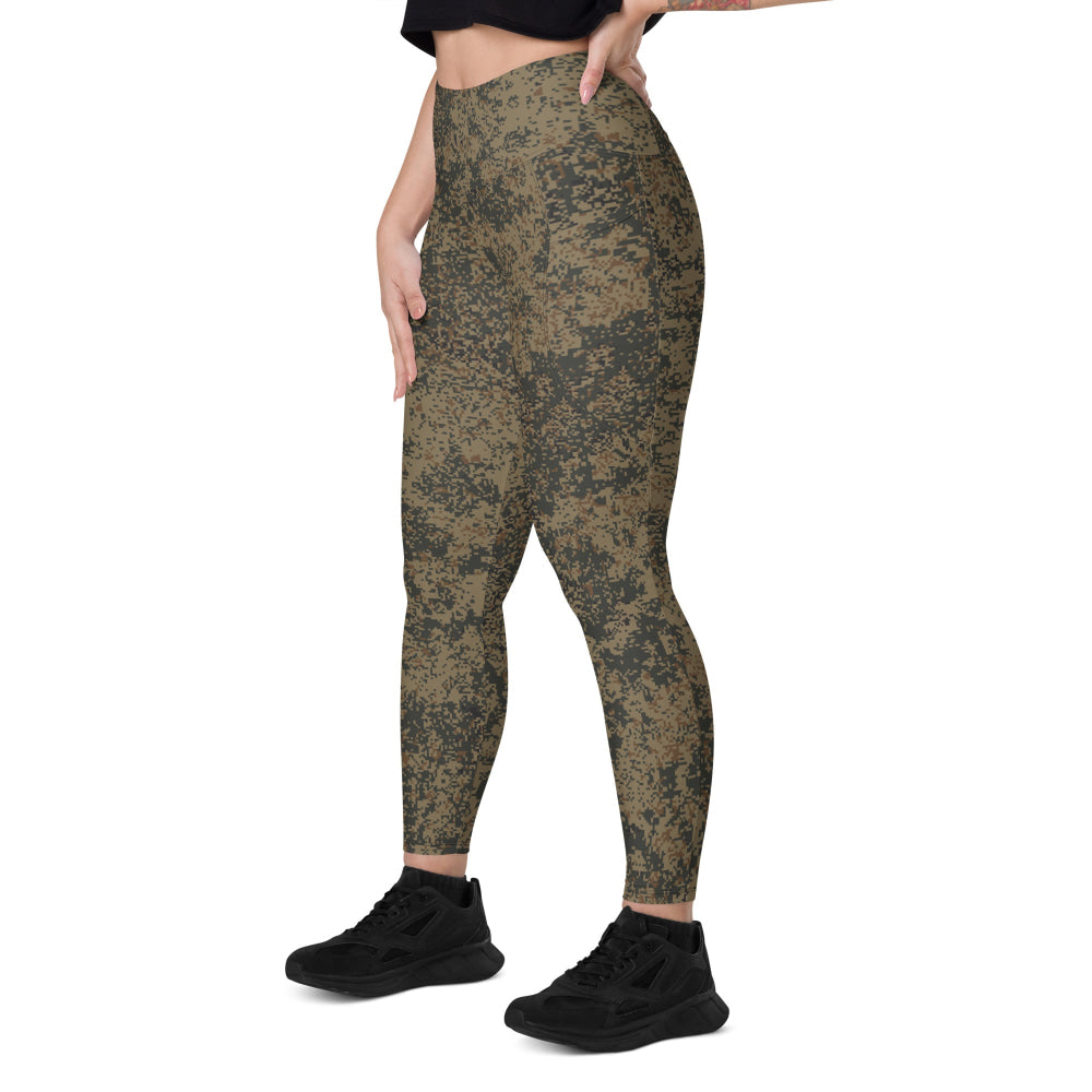 Russian EMR Digital Mountain CAMO Leggings with pockets - Womens With Pockets