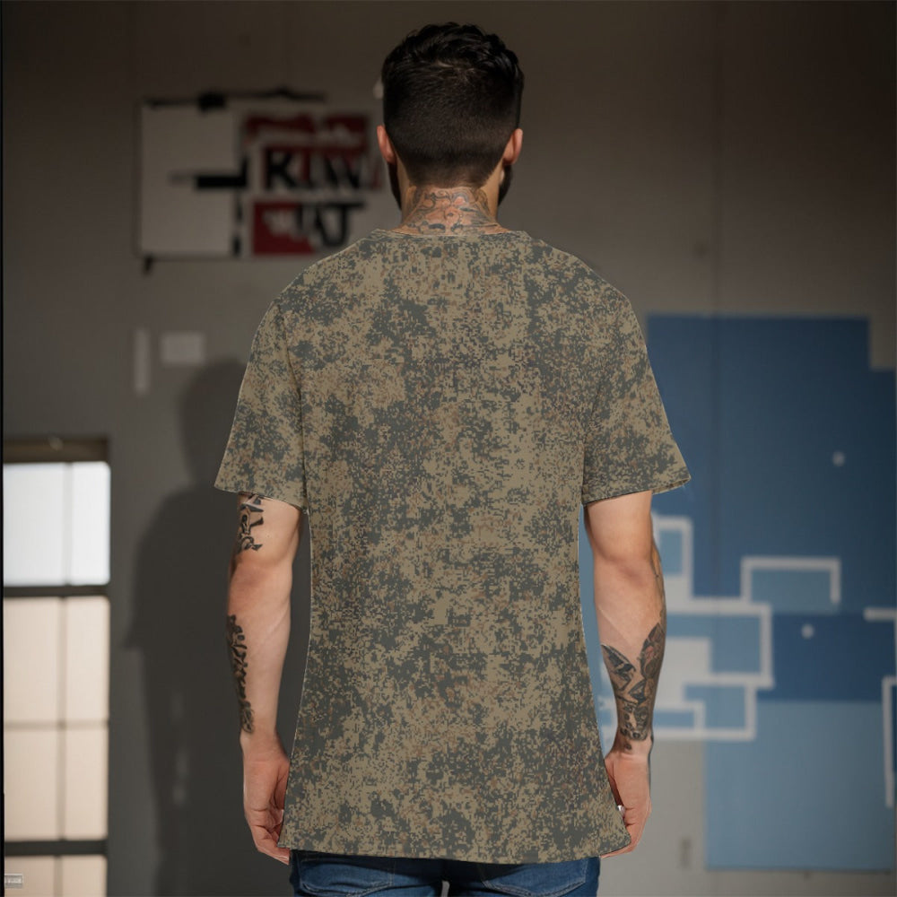 Russian EMR Digital Mountain CAMO Men’s 100% Cotton T-Shirt - Mens