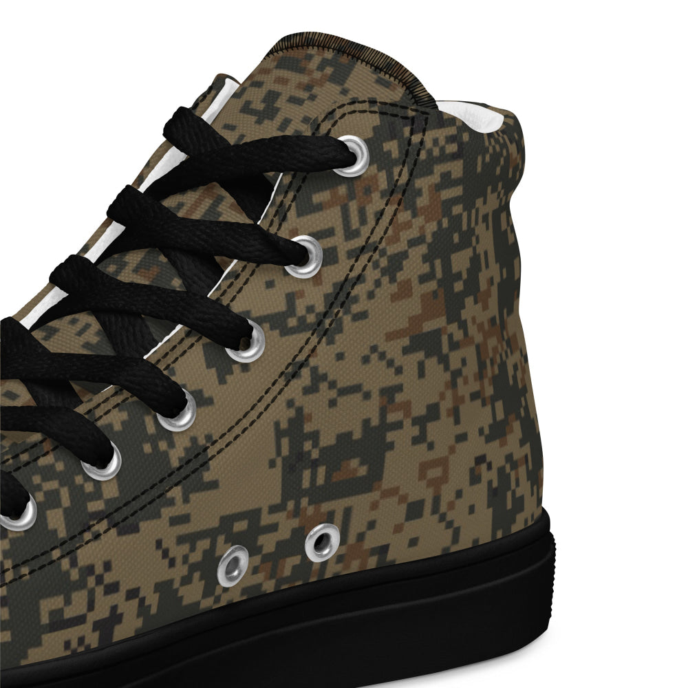 Russian EMR Digital Mountain CAMO Men’s high top canvas shoes - Mens High Top Canvas Shoes