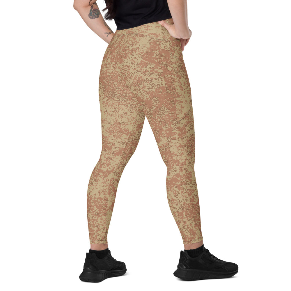 Russian EMR Digital Ratnik Desert CAMO Leggings with pockets - 2XS - Womens With Pockets