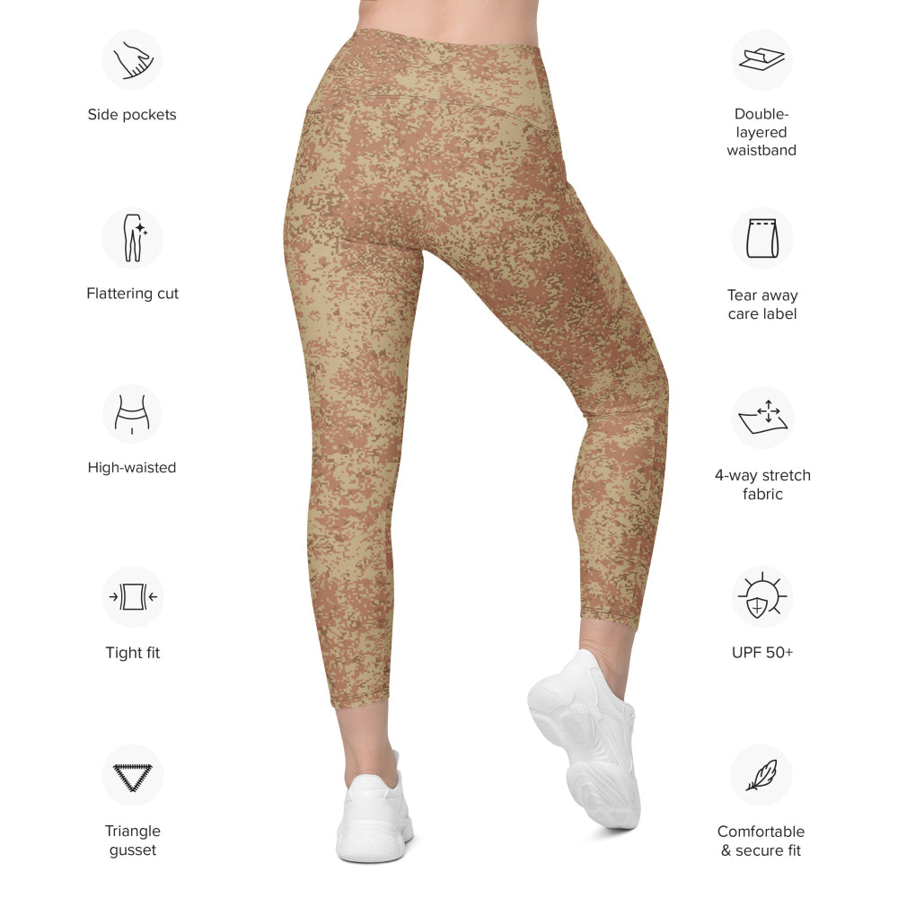 Russian EMR Digital Ratnik Desert CAMO Leggings with pockets - Womens With Pockets