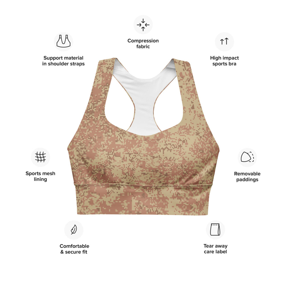 Russian EMR Digital Ratnik Desert CAMO Longline sports bra - Womens Sports Bra