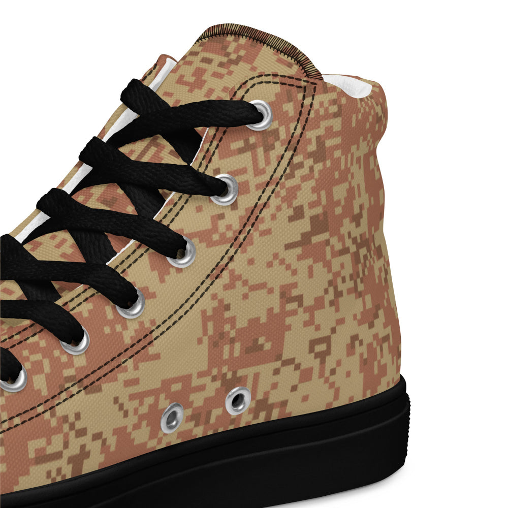 Russian EMR Digital Ratnik Desert CAMO Men’s high top canvas shoes - Mens High Top Canvas Shoes