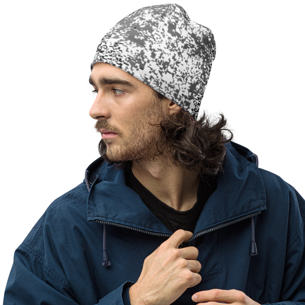 Russian EMR Digital Snow CAMO Beanie