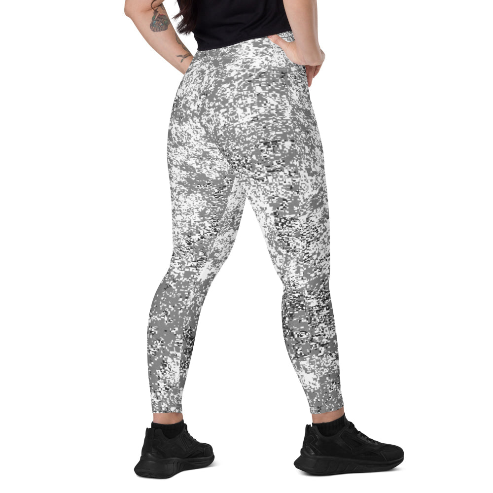 Russian EMR Digital Snow CAMO Leggings with pockets - 2XS - Womens With Pockets