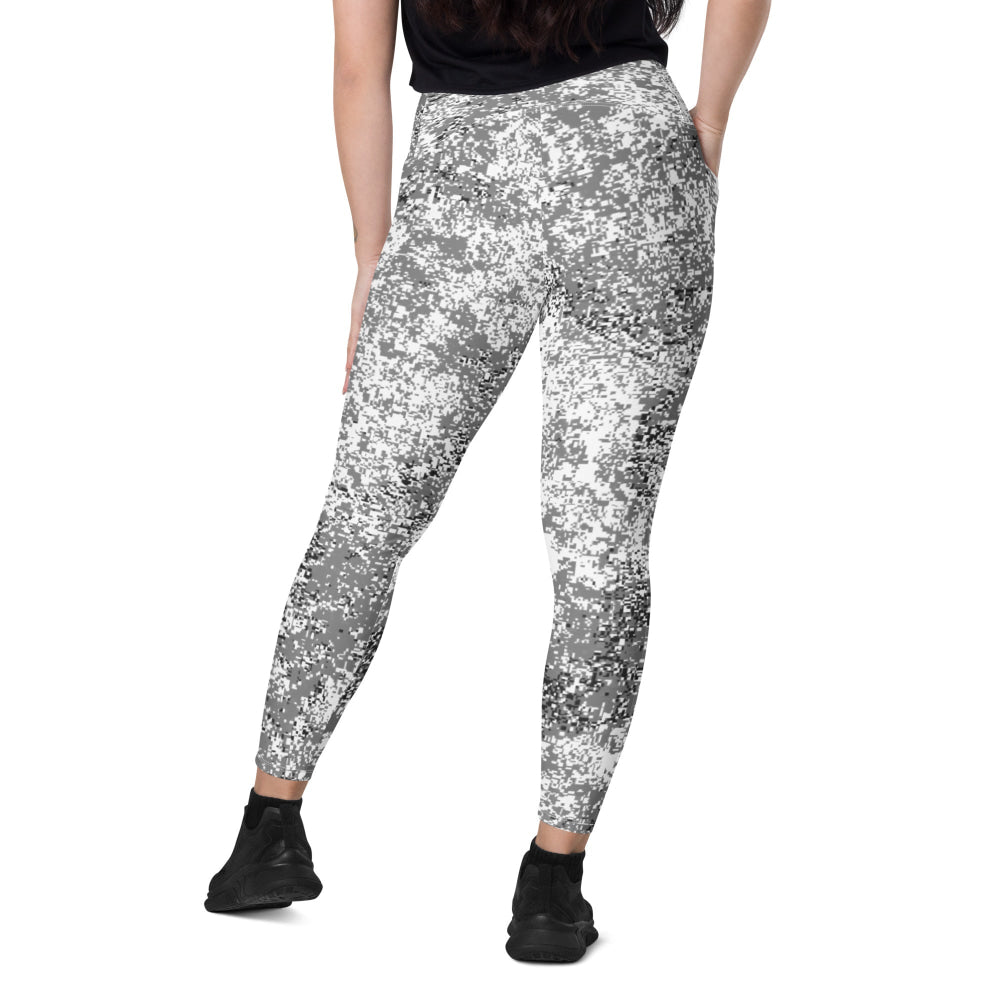 Russian EMR Digital Snow CAMO Leggings with pockets - Womens With Pockets