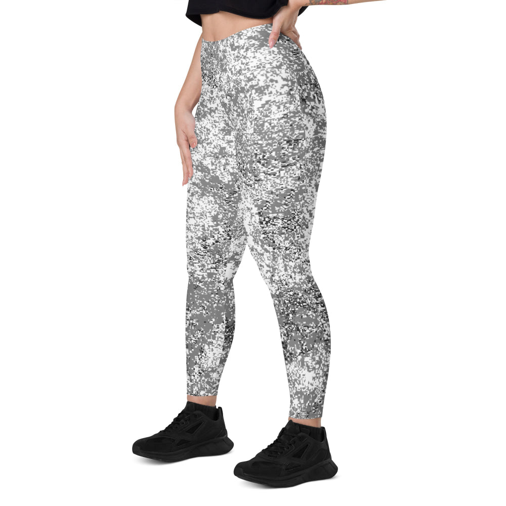 Russian EMR Digital Snow CAMO Leggings with pockets - Womens With Pockets