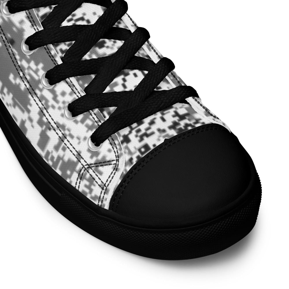 Russian EMR Digital Snow CAMO Men’s high top canvas shoes - Mens High Top Canvas Shoes