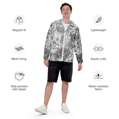 Russian EMR Digital Snow CAMO Men’s windbreaker - Mens Windbreaker