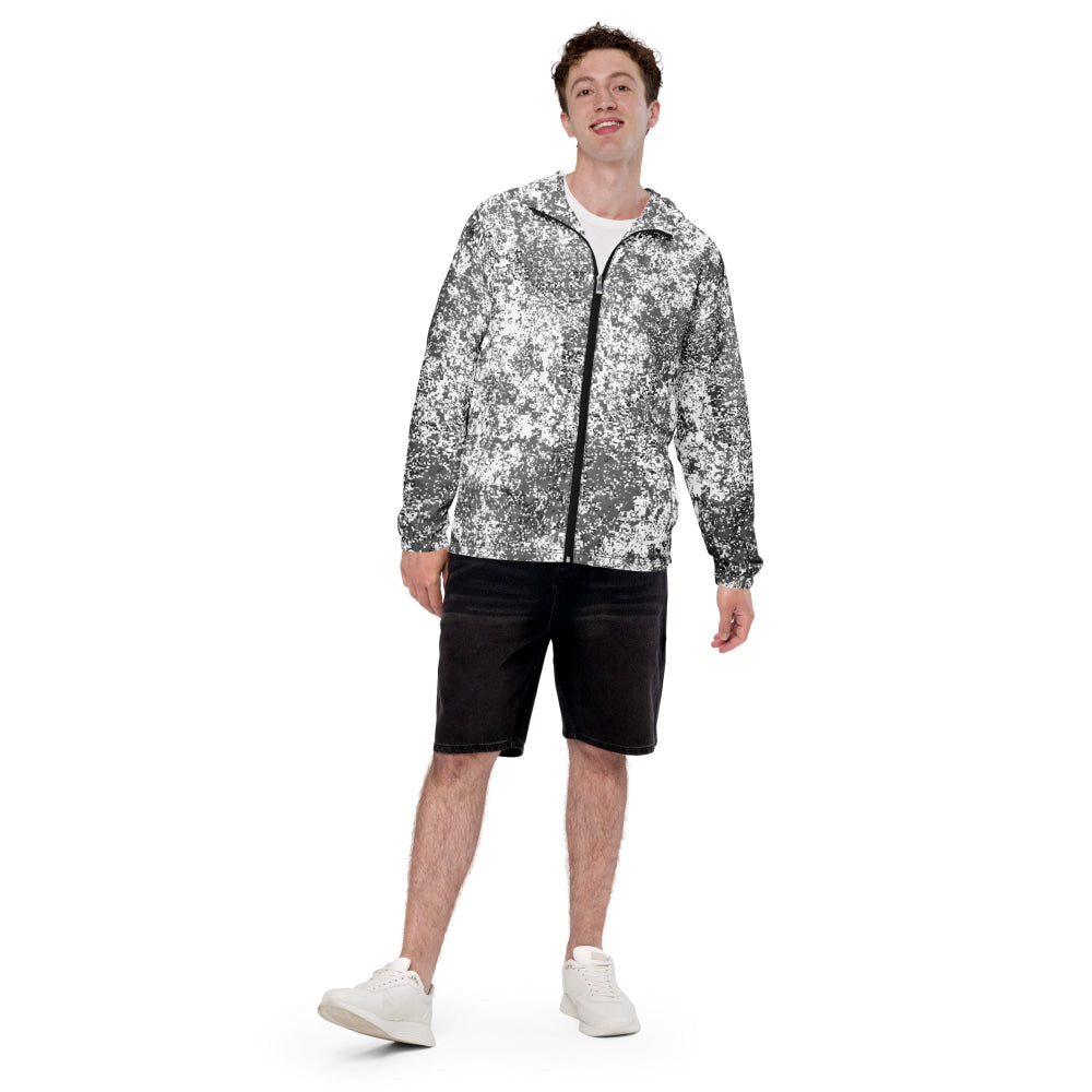 Russian EMR Digital Snow CAMO Men’s windbreaker - Mens Windbreaker