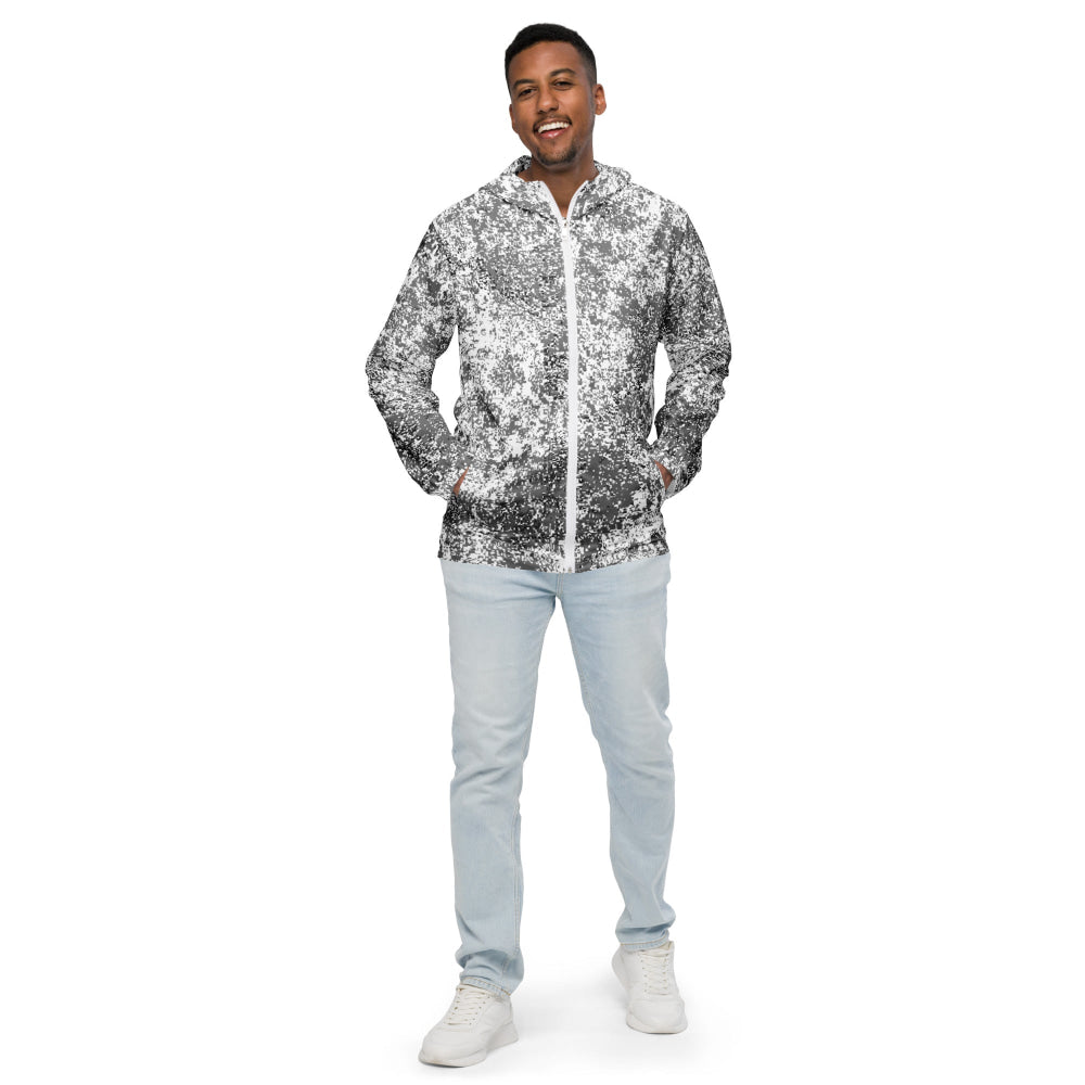 Russian EMR Digital Snow CAMO Men’s windbreaker - Mens Windbreaker