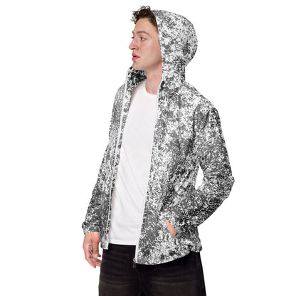 Russian EMR Digital Snow CAMO Men’s windbreaker - White / XS - Mens Windbreaker