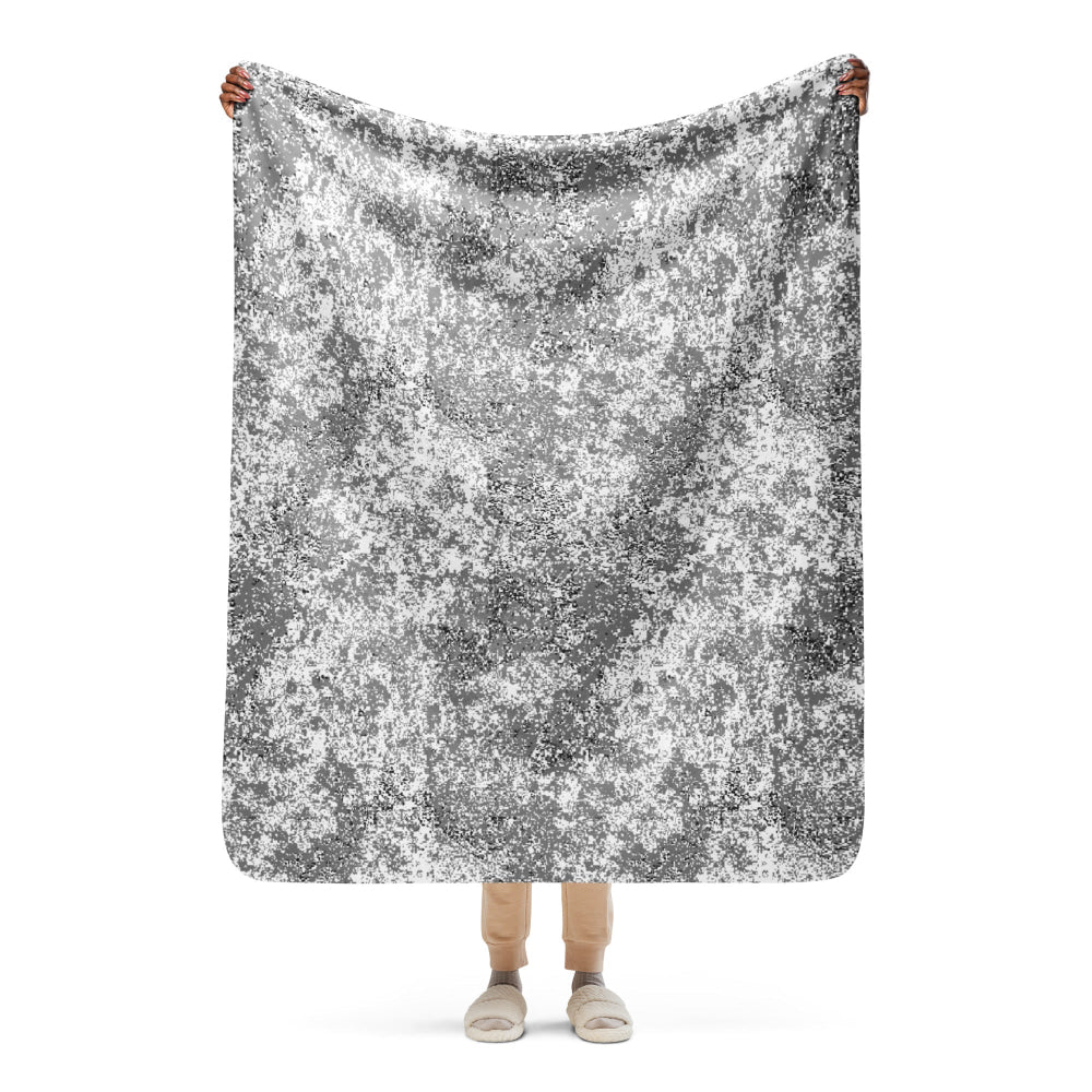 Russian EMR Digital Snow CAMO Sherpa blanket - 50″×60″ - Blanket