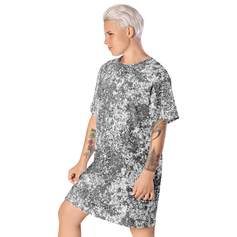 Russian EMR Digital Snow CAMO T-shirt dress - Womens T-Shirt Dress