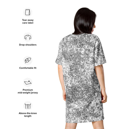 Russian EMR Digital Snow CAMO T-shirt dress - Womens T-Shirt Dress