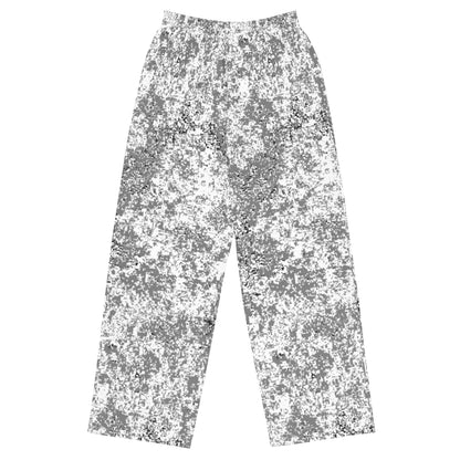 Russian EMR Digital Snow CAMO unisex wide-leg pants - 2XS - Unisex Wide-Leg Pants