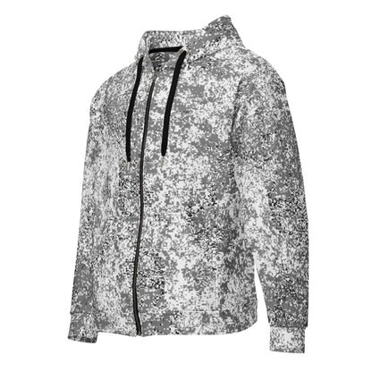 Russian EMR Digital Snow CAMO Unisex zip hoodie - 2XS - Zip Hoodie