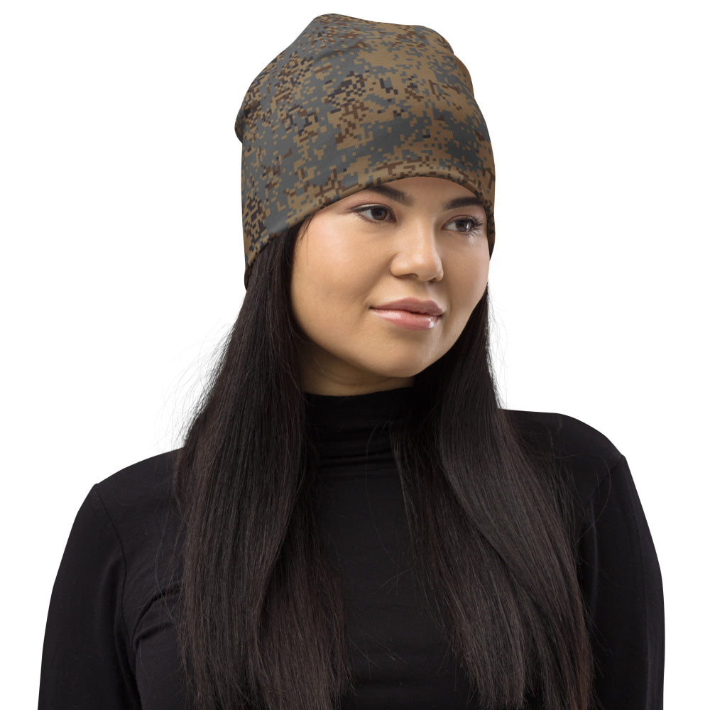 Russian EMR Digital Winter Grey CAMO Beanie