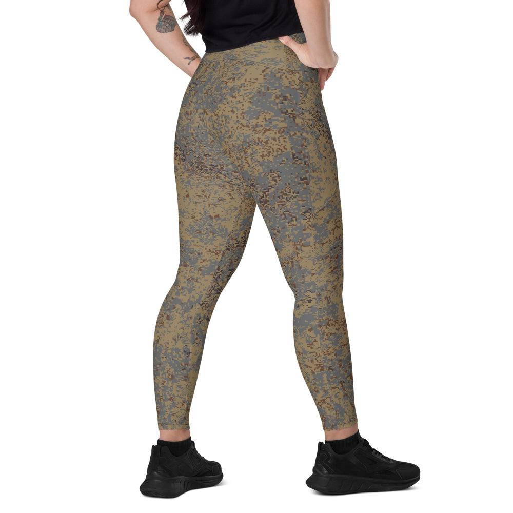 Russian EMR Digital Winter Grey CAMO Leggings with pockets - 2XS - Womens With Pockets