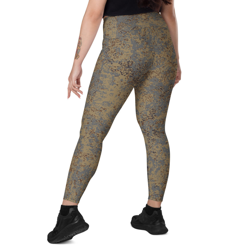 Russian EMR Digital Winter Grey CAMO Leggings with pockets - Womens With Pockets