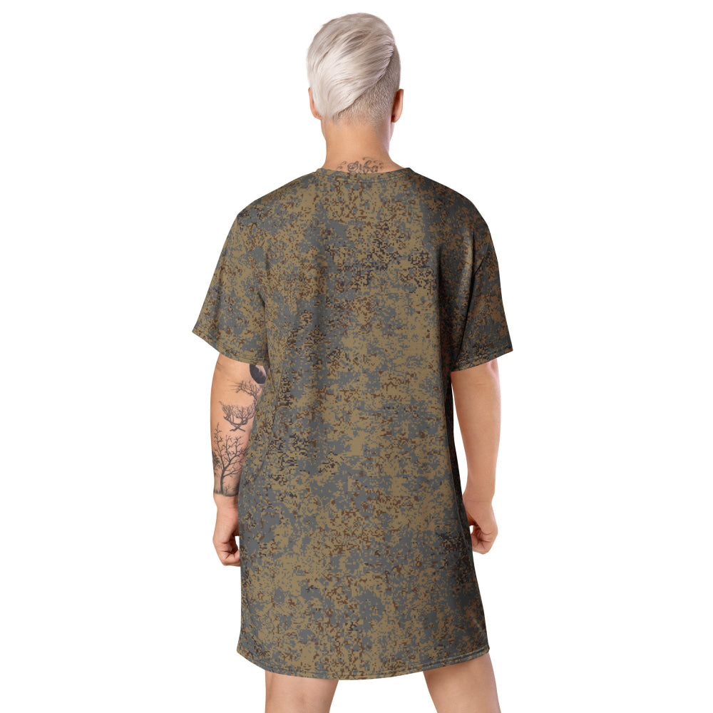 Russian EMR Digital Winter Grey CAMO T-shirt dress - Womens T-Shirt Dress