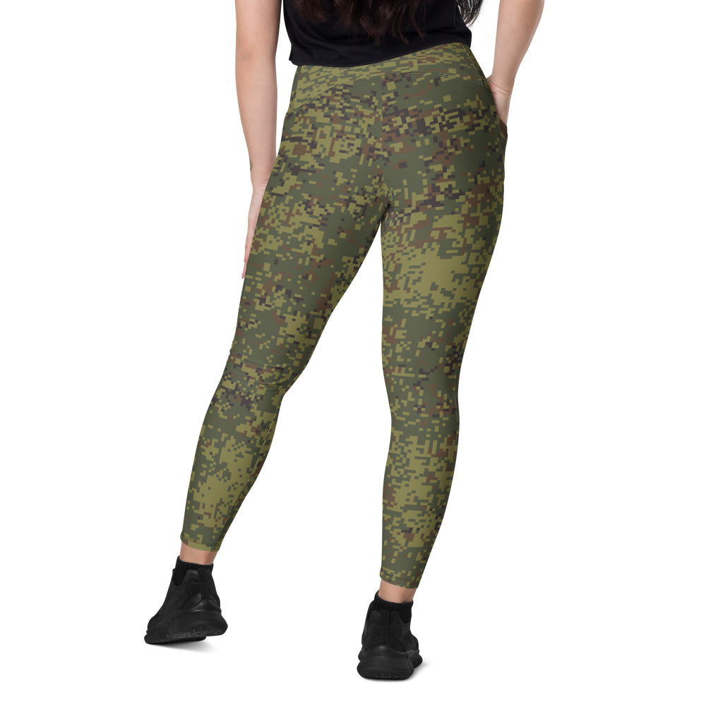 Russian EMR Digital Woodland CAMO Leggings with pockets - Womens With Pockets