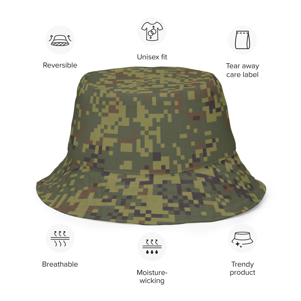 Russian EMR Digital Woodland CAMO Reversible bucket hat - Bucket Hat