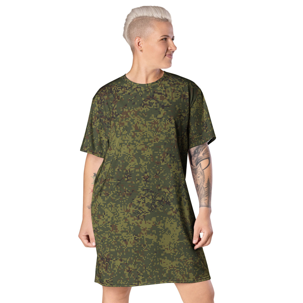 Russian EMR Digital Woodland CAMO T-shirt dress - 2XS - Womens T-Shirt Dress