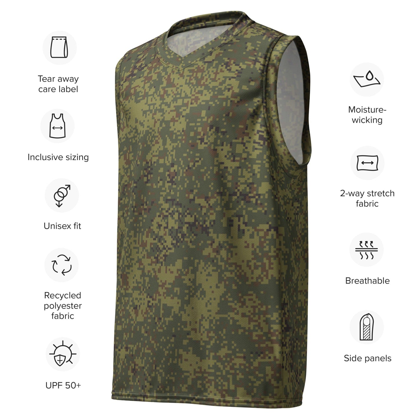 Russian EMR Digital Woodland CAMO unisex basketball jersey - Unisex Basketball Jersey